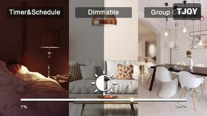 A19 E26 Wi-Fi and Bluetooth Smart Light Bulbs with RGB and White Modes in Two-, Four- or Six-Bulb Packs