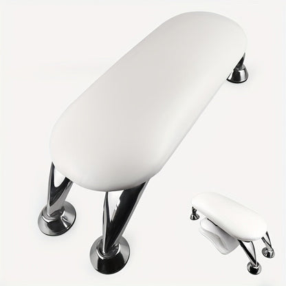 Padded Nail Armrest with Chrome-Finish Four-Leg Stand in Pink, Black or White Checkout Options