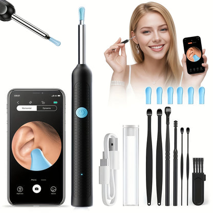 White Visual Ear Camera Tool with Built-In Light in Basic or Seven-Piece Accessory Configurations