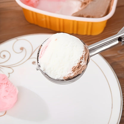 Three-Piece Trigger Scoop Set with Small, Medium and Large Bowls for Ice Cream, Cookie Dough and Fruit