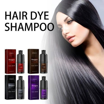 Hair Color Shampoo, Hoegoa Hair 3-in-1 100ml Color Foam with Purple, Black, Red or Brown Options
