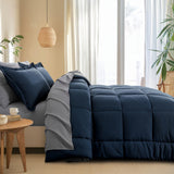 Deep Sea Blue and Medium Gray