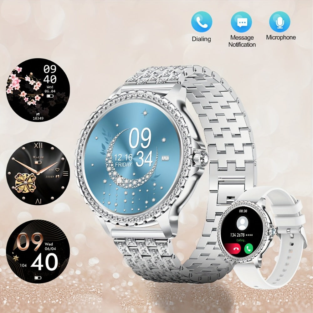 Smart Watch 1.32-Inch AMOLED Round Display with Wireless Calling, 20 Sport Modes and Three Metal Colors
