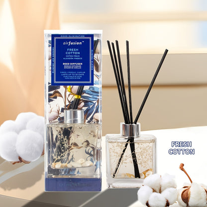 Reed Diffuser Set 4oz - Aromatherapy Home Fragrance Sticks with Essential Oil Scents, Air Freshener for Bedroom