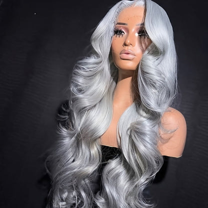 Synthetic Wig 32-Inch 13x4 HD Lace Front Waves with 200% Density in Three Colors for Cosplay Looks