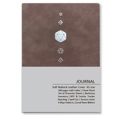 DnD Campaign Journal for D&D 5e & 5R Players — RPG Notebook with Character Sheets, Spell Tracker, Quest Log, NPC Manager & Map Pages, A5 Nubuck 100 Pages, 13 Colors, Dungeon Master Gift