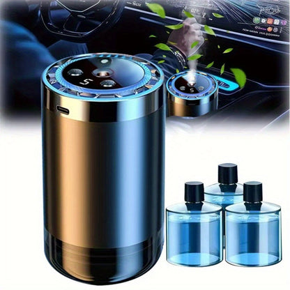 Car Diffuser Machine with 8.79oz Large Essential Oil Refill – Adjustable Scent Strength & Odor Eliminator | Ocean Perfume & Cologne Bundle Options | Long-Lasting Car Freshness | Auto Aromatherapy Gift