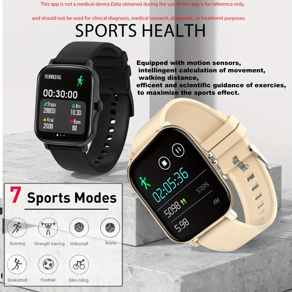 Smartwatch – with Pedometer, Calorie & Distance Tracker, Customizable Watch Faces, Call & SMS Alerts, Multi-Sport Modes – Unisex Android…
