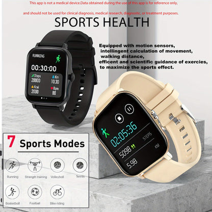 Smartwatch – with Pedometer, Calorie & Distance Tracker, Customizable Watch Faces, Call & SMS Alerts, Multi-Sport Modes – Unisex Android…