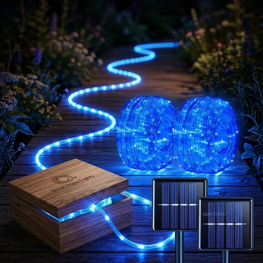 String Lights, Solar Flexible Fairy Lights with 50, 200 or 300 LEDs, Three Lengths and Four Color Options