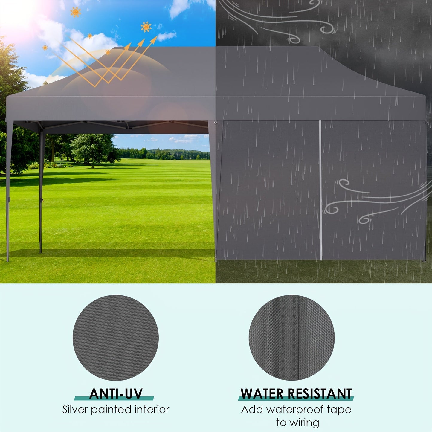 Pop Up Canopy Tent with Sidewalls | Outdoor Party Wedding Backyard