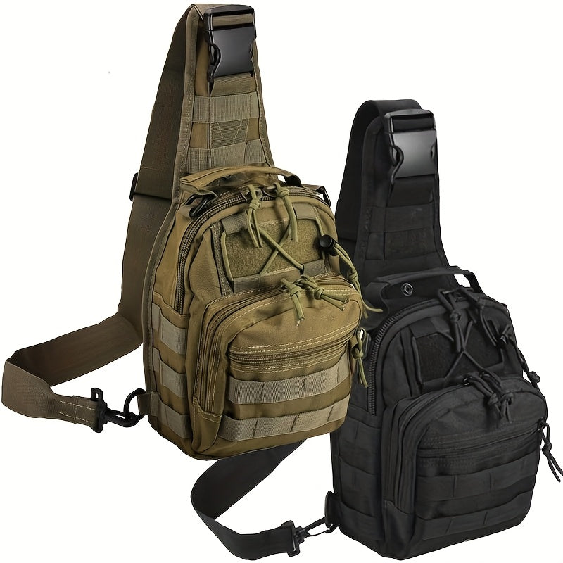 Single- or Two-Bag Tactical Sling Pack with Multi-Pocket Crossbody Design in Black, Green or Brown