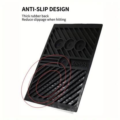 Golf Swing Training Mat with Ball Impact Path Feedback – Anti-Slip PP Base, Color-Change Swing Indicator, SBR Shock Absorption for Indoor & Outdoor Practice