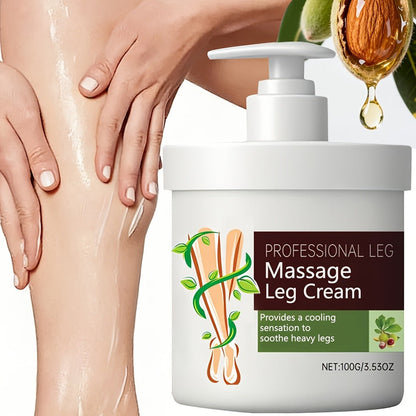 Leg Massage Cream with Snakehead & Bee Venom – Multi-Functional Relief, Long-Lasting Moisture, Lightweight Non-Greasy Formula | Gentle for Sensitive Skin | Muscle & Posture Support | 100G