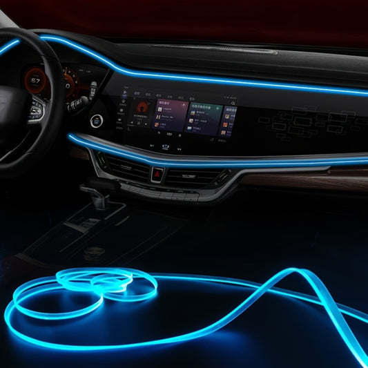 RGB Car Interior LED Strip Lights 16 Million Colors App & Remote Control Music Sync Fiber Optic Ambient Light Bar USB 5V for Car Dashboard Door Decoration, 196" & 5-in-1 Kit Options