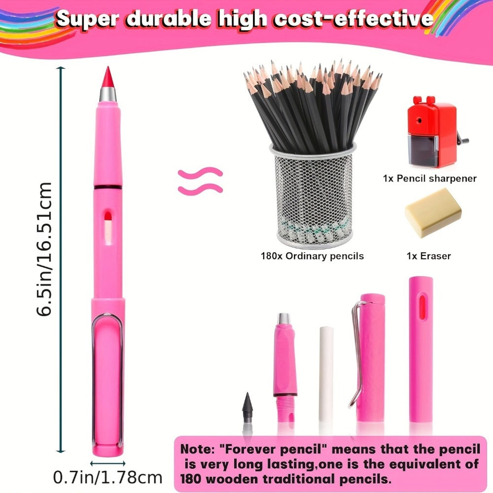 132-Piece Refillable Color Pencil Art Set with 12 Pen Bodies and 120 Replacement Drawing Tips