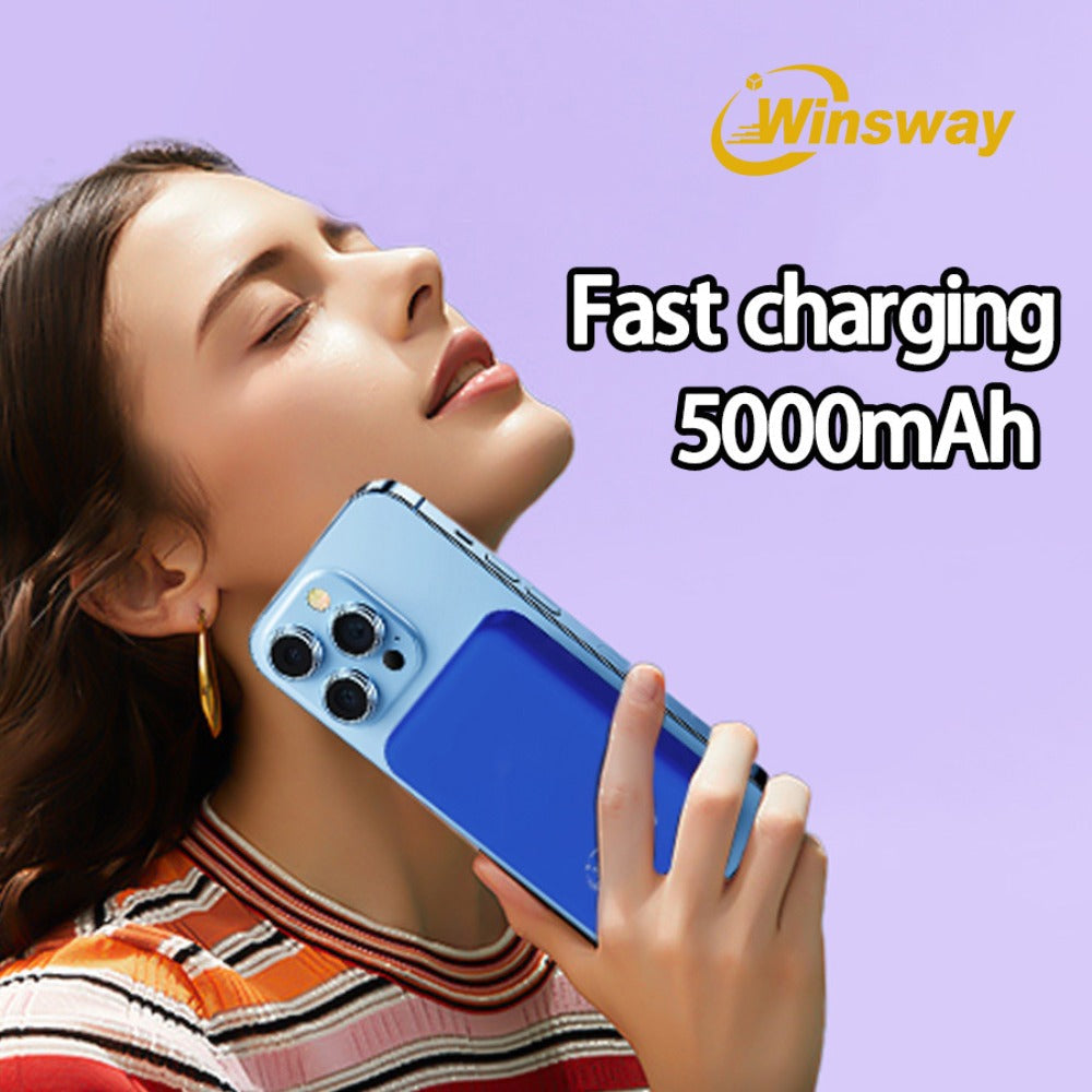 Magnetic Power Bank 5000mAh Mini Wireless Charging PD & QC 3.0 Fast Charge Colorful Portable Charger for iPhone 17 16 15 14 13 MagSafe Compatible