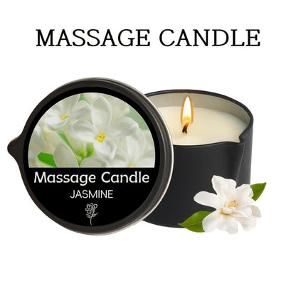 2 oz Massage Oil Candle in 18 Scent and Pack Options Including Jasmine, Lavender, Geranium and Vanilla