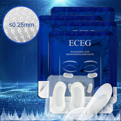 Hyaluronic Acid Microneedle Eye Patches Dissolving Under Eye Nasolabial Fold Anti-Wrinkle Overnight Skin Care Treatment 6 Pairs 3 Boxes