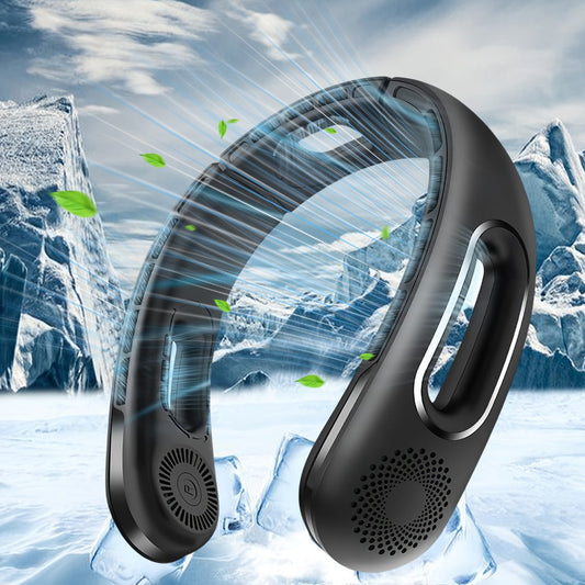 Neck Fan Portable Bladeless 360° Cooling, 16-Hour Battery Life, 4 Speed Settings, USB Rechargeable Hands-Free Wearable Personal Fan for Women and Men, Travel, Office, Outdoor, Camping and Stocking Stuffer