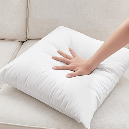 White Pillow Inserts in Square or Lumbar Sizes with Single, Three, Five, Sixteen or Twenty-Piece Packs