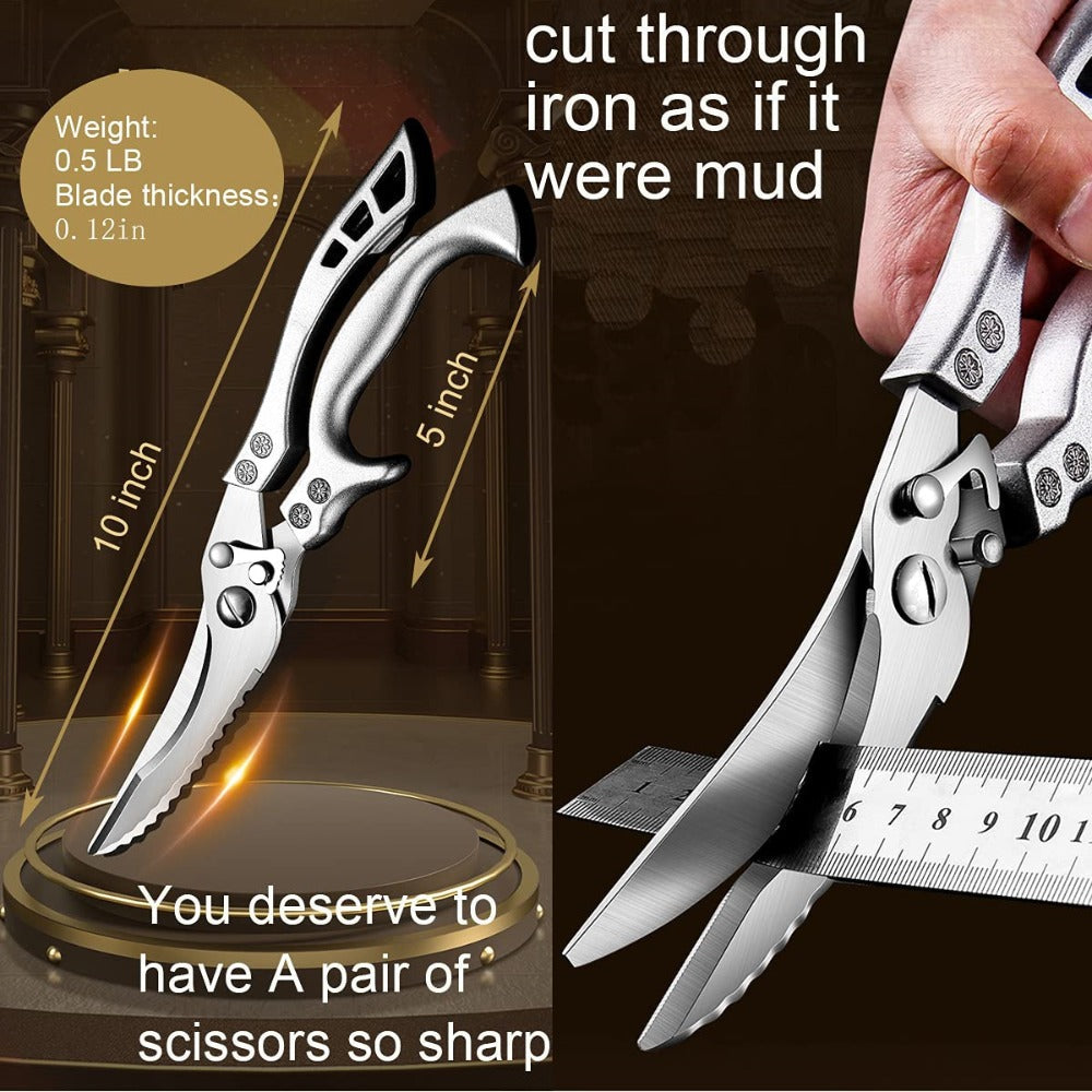 Multi-Piece Kitchen Knife Set with Stainless Steel Labels in Black Three-Piece or Brown Seven-Piece Options