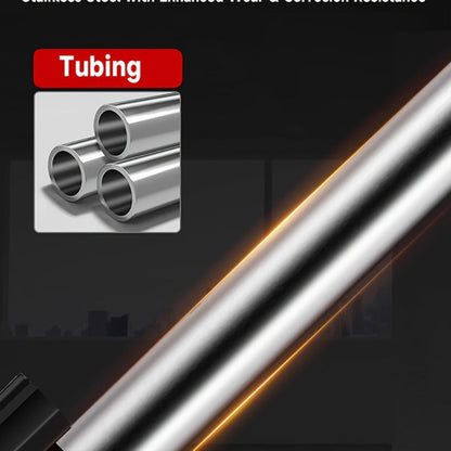 Stainless Steel Telescoping Laser Level Pole, 15.4-Foot Support Rod with 1/4-20 and 5/8-11 Mounts