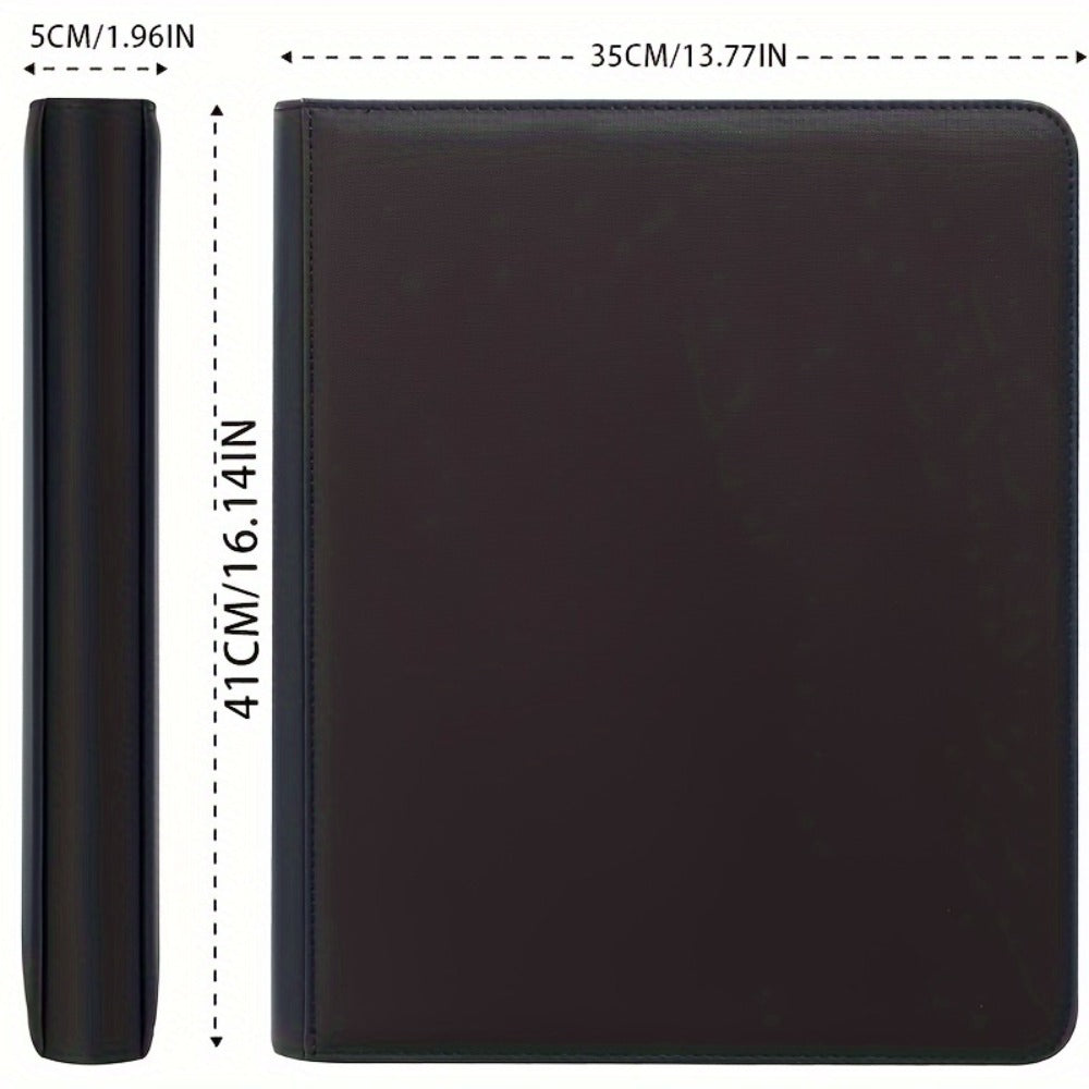 Two-Pack Black Top-Loader Binder Set with 9-Pocket Pages, 41 × 35 × 5 cm Size and 576-Card Capacity Label