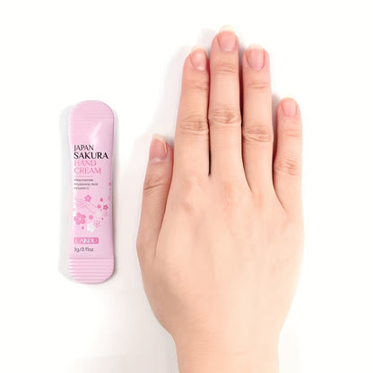 Twenty-Piece Pink Sakura-Print Mini Hand Cream Set with Individual 3-Gram Travel Sachet Tubes