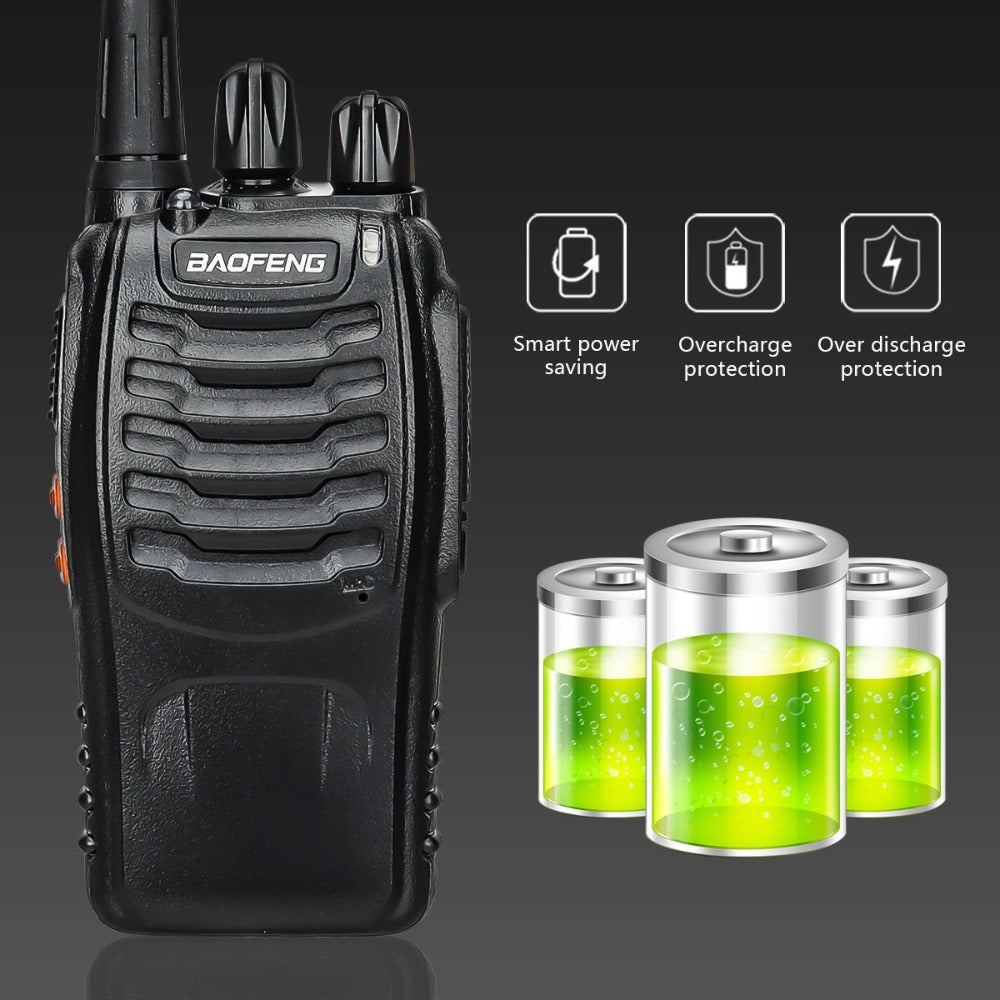 Baofeng BF-888S Walkie Talkie 2-Pack - Long Range UHF Two Way Radio, Wireless Frequency Copy, Portable Ham Radio for Hunting, Hiking, Camping & Emergency
