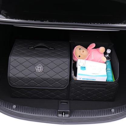 Foldable Car Trunk Storage Box – Large Capacity Collapsible Cargo Organizer for Car Interior, SUV & Trunk | Black & White, Small & Large