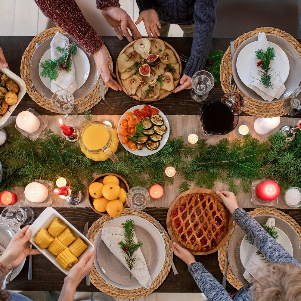 Woven Round Placemats in 10- or 30-Piece Sets with Matching Holders and 12-Inch Natural Look