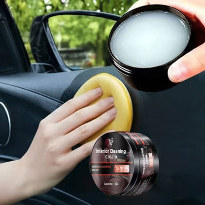 Car Plastic Restorer & Tire Protector Kit 3.38oz - Nano Coating Interior Shine, Yellowing Repair, Black Trim Renewal with Applicator Sponge