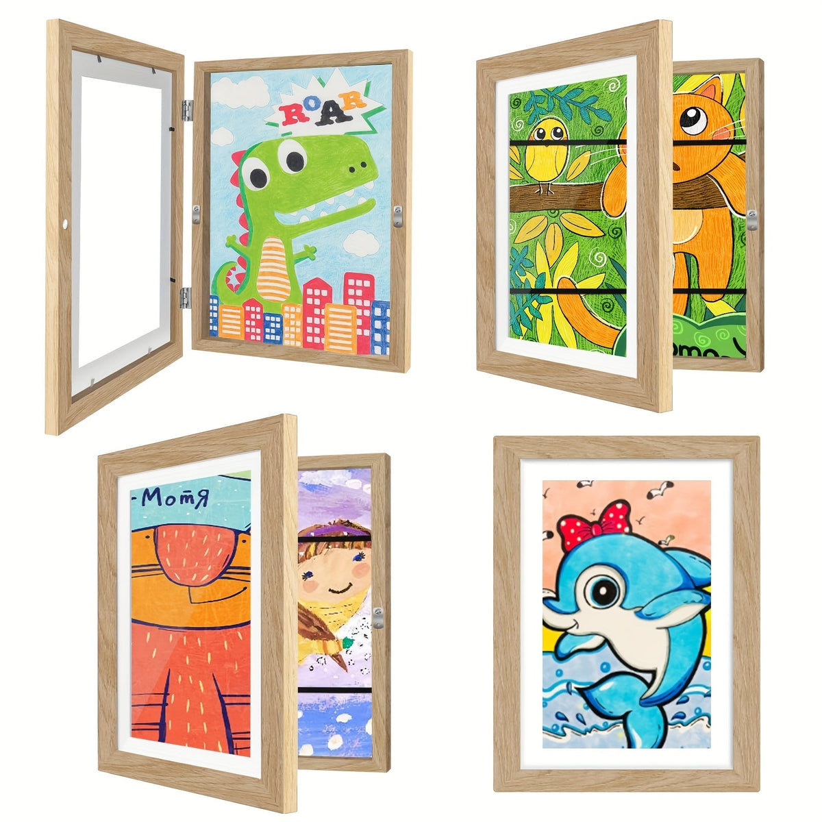Kids Artwork Frame Front Opening Changeable 8.5x11 Children Art Display Picture Frame Holds for Entryways, Bedrooms and Living Spaces