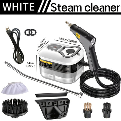 Steam Cleaner by GAKOZ, Canister Kit with Handheld Wand, Flexible Hose, Brush Heads and Glass Scraper Options