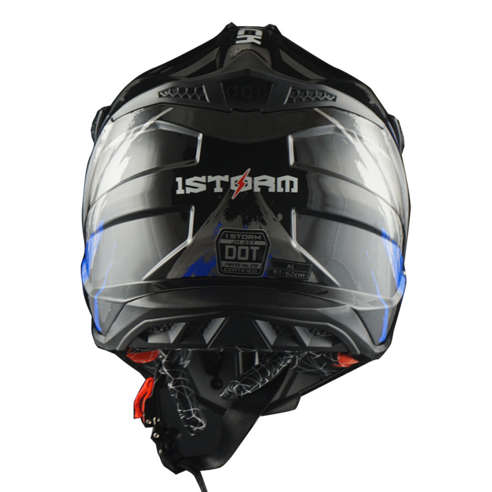 Dirt Bike Helmet Adult Motorcycle ATV Off-Road Track Style Lightweight Aerodynamic Thermoplastic Shell Removable Washable Padding Glossy UV Finish, Multiple Colors XS-XXL