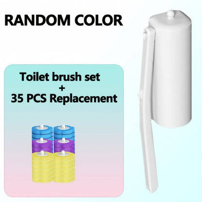 Disposable Toilet Brush System with Wall Bracket and 17- to 53-Refill Set or Refill-Only Options