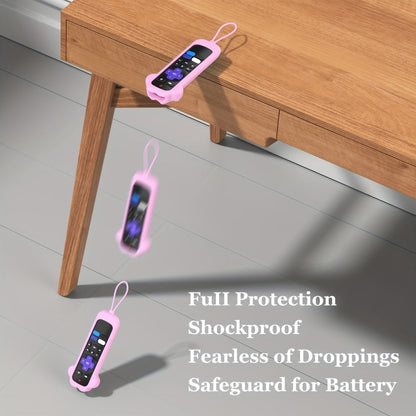 Luminous Green Dog-Paw Remote Control Case with Wrist Loop for Pictured Roku-Style Button Layout