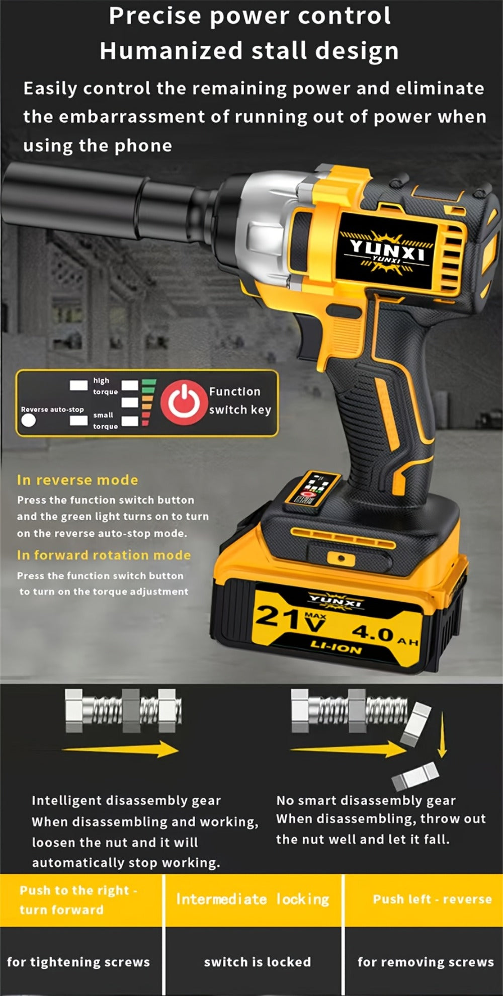 Impact Drill Set 21V Cordless with Drill Bit Accessories, Toolbox & Charger – Heavy Duty Wireless Impact Wrench Drill, 2AH / 4AH Battery Options, for Car Repair, Construction & Heavy-Duty DIY Projects