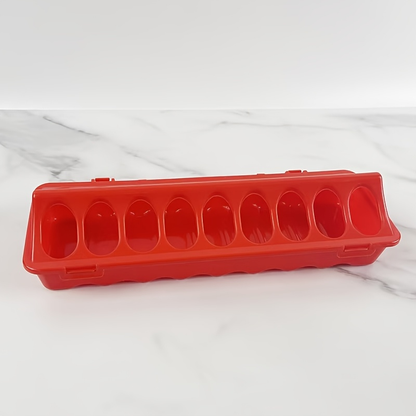Chicken Feeder and Waterer Set | 18-Hole Anti-Spoil Trough Feeder + Automatic Water Dispenser for Chicks, Brooder & Backyard Poultry – 2-Piece Multi-Hole Bird Feeder Kit