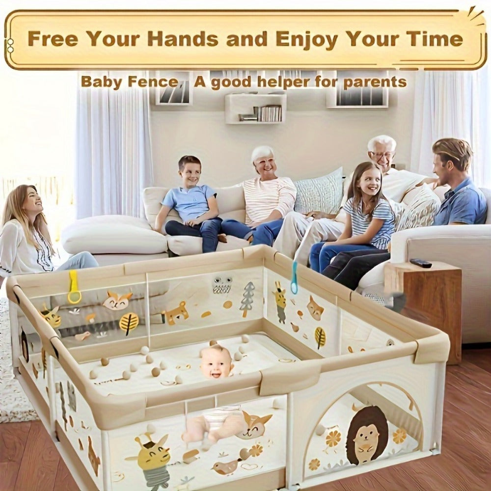 Baby Playpen with Non-Slip Base for Practical Everyday Home Use in Kids' Room detail image - detail view 5