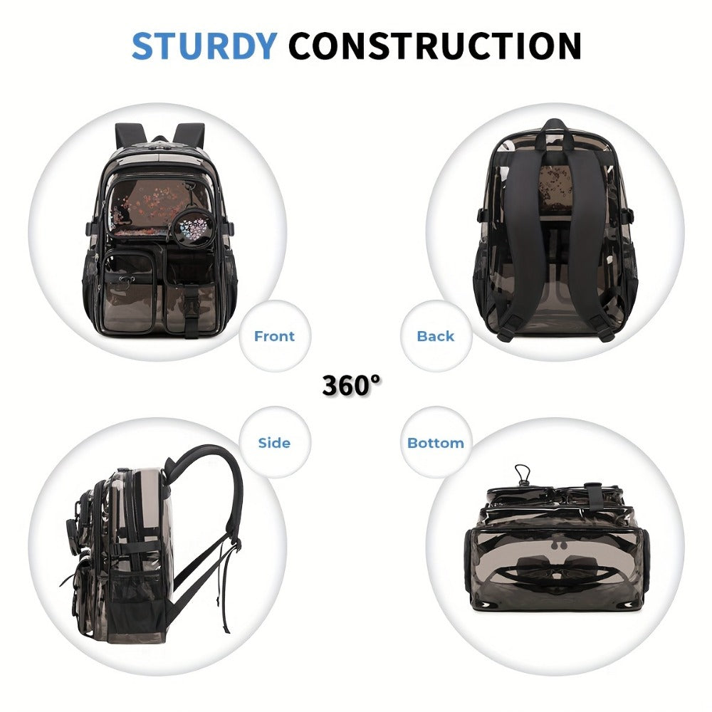 Backpack for Women – PVC, Clear, Transparent, Large Capacity – detail view 7