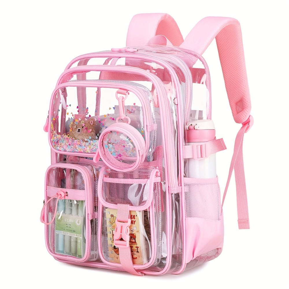 Backpack for Women – PVC, Clear, Transparent, Large Capacity – detail view 8