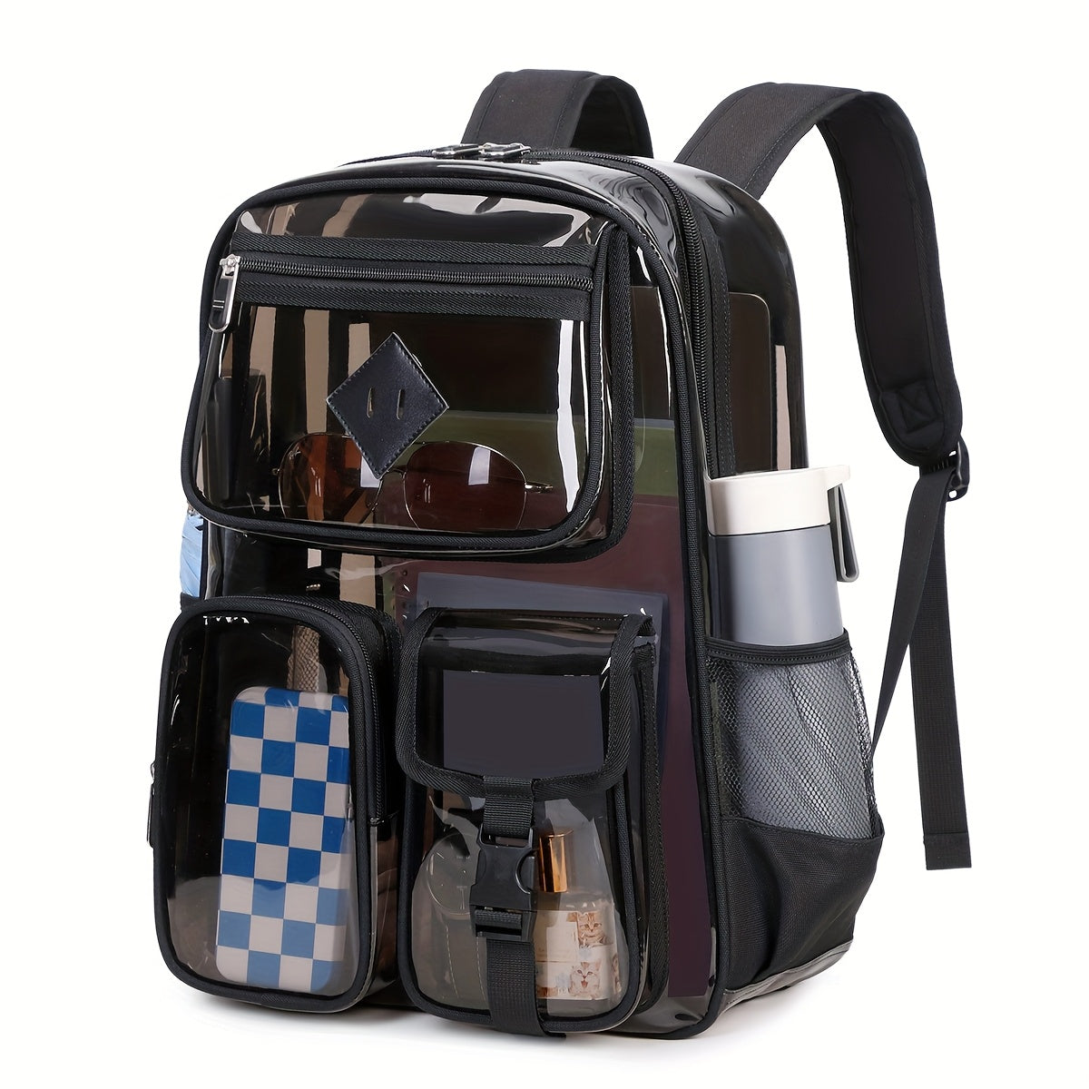 Backpack for Women – PVC, Clear, Transparent, Large Capacity – detail view 16