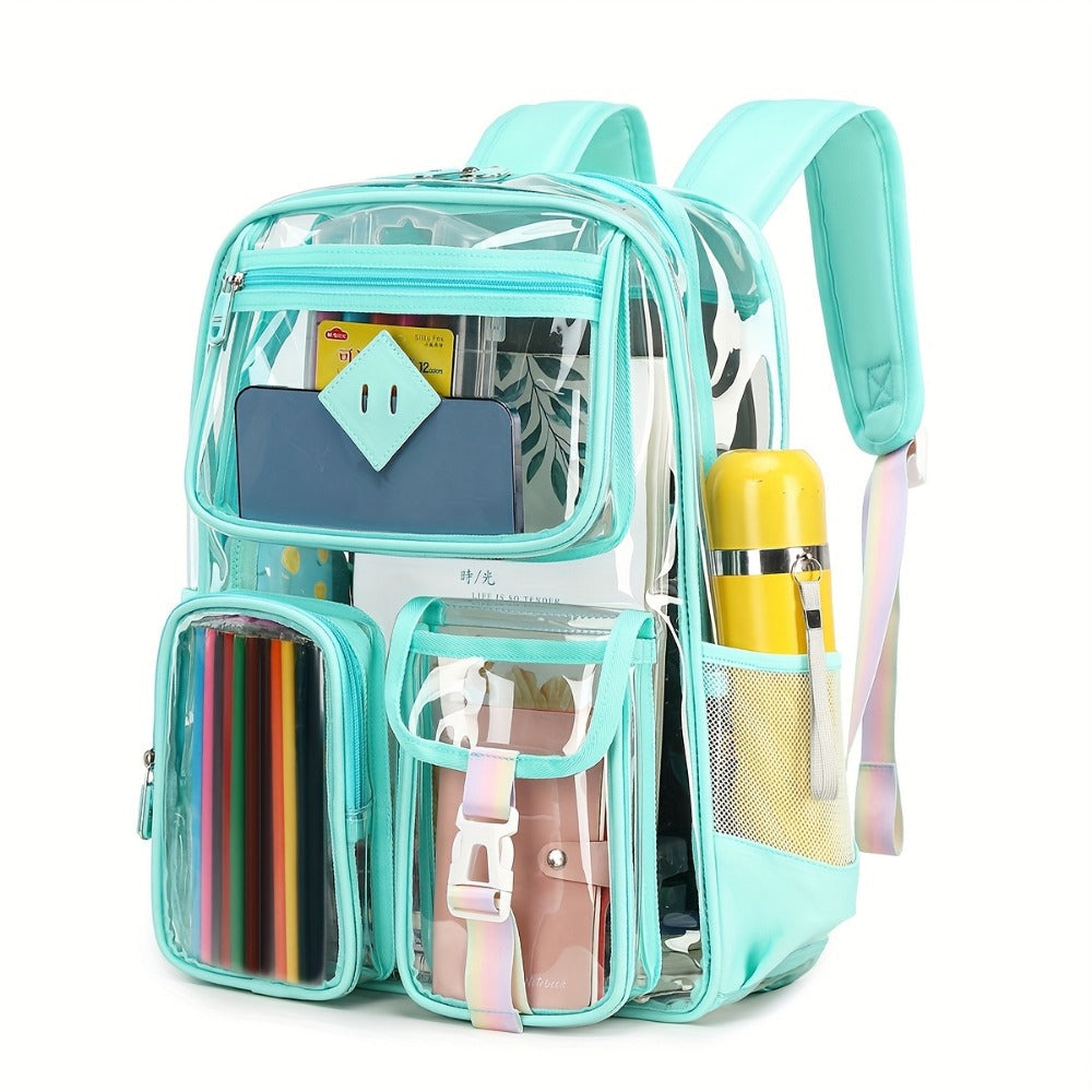 Backpack for Women – PVC, Clear, Transparent, Large Capacity – detail view 7