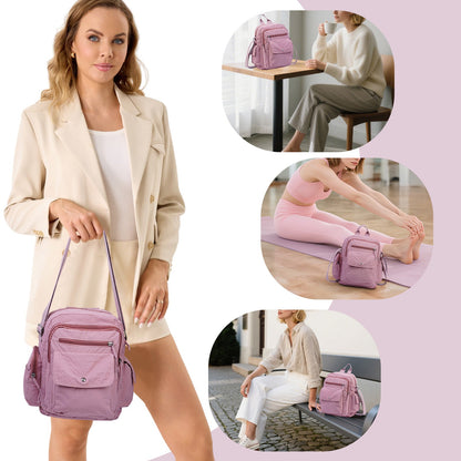 Backpack for Women – 2 Piece, Nylon, Quilted, Lightweight – detail view 5
