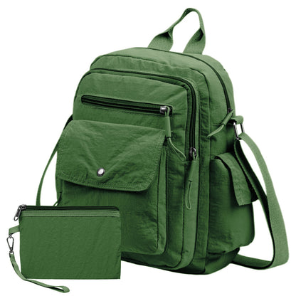 Backpack for Women – 2 Piece, Nylon, Quilted, Lightweight – detail view 7