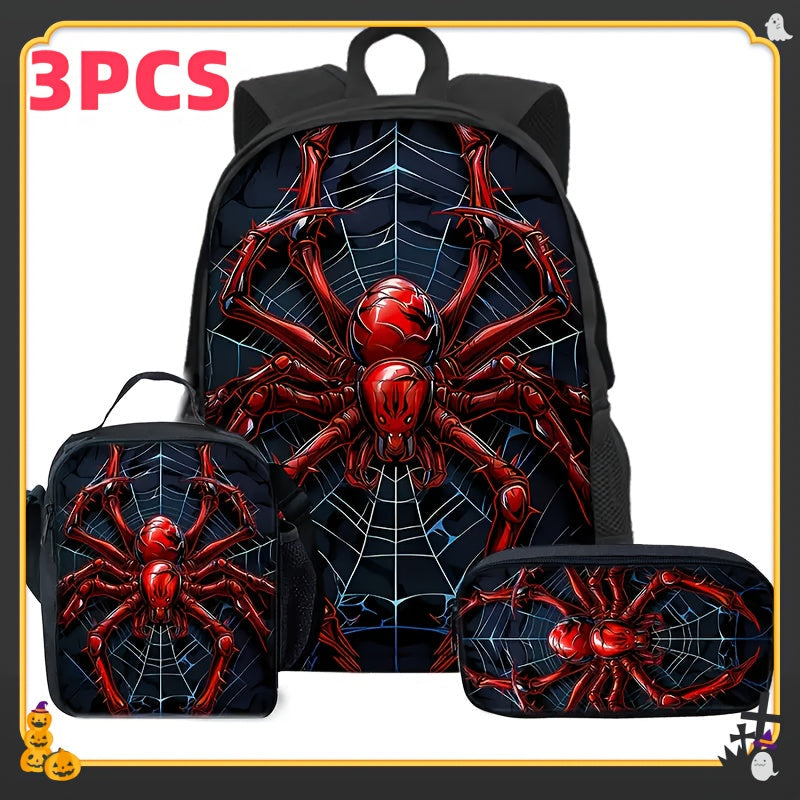 Backpack for Women – 2-Piece, Polyester, Large Capacity, for School – front view - product view 12