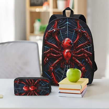 Backpack for Women – 2-Piece, Polyester, Large Capacity, for School – detail view 5