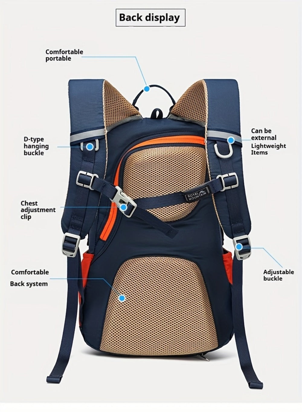 Backpack for Women – 20L, Lightweight, for Travel – detail view 17